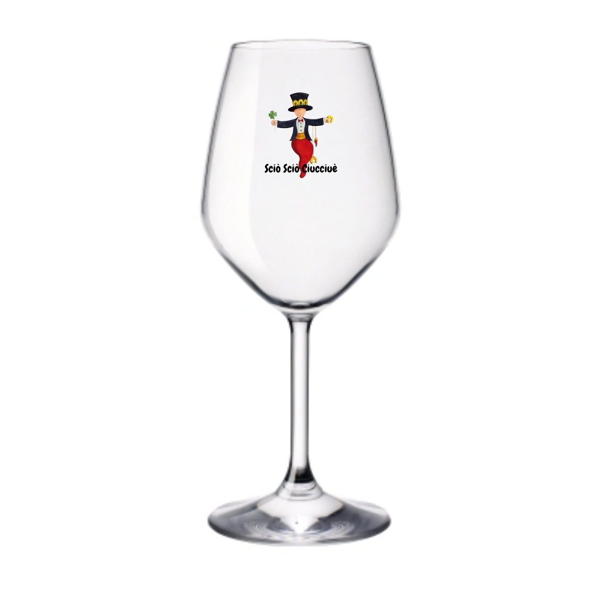 Corno scaramantico | Calice da vino personalizzato con nome | 1 pz | 3 varianti