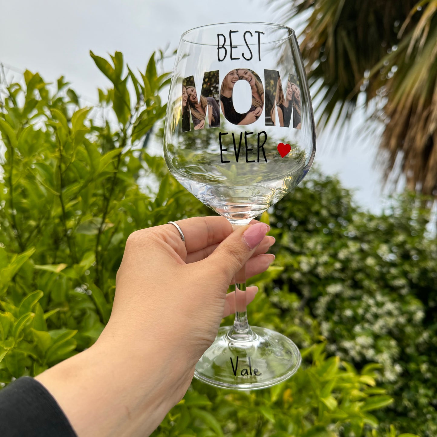 MOM | Calice personalizzato con foto e nome | Festà della mamma