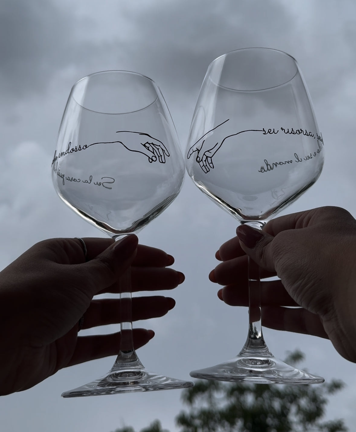 Piccola Stella | Set di calici da vino personalizzati con nome | 2pz. | Idea regalo