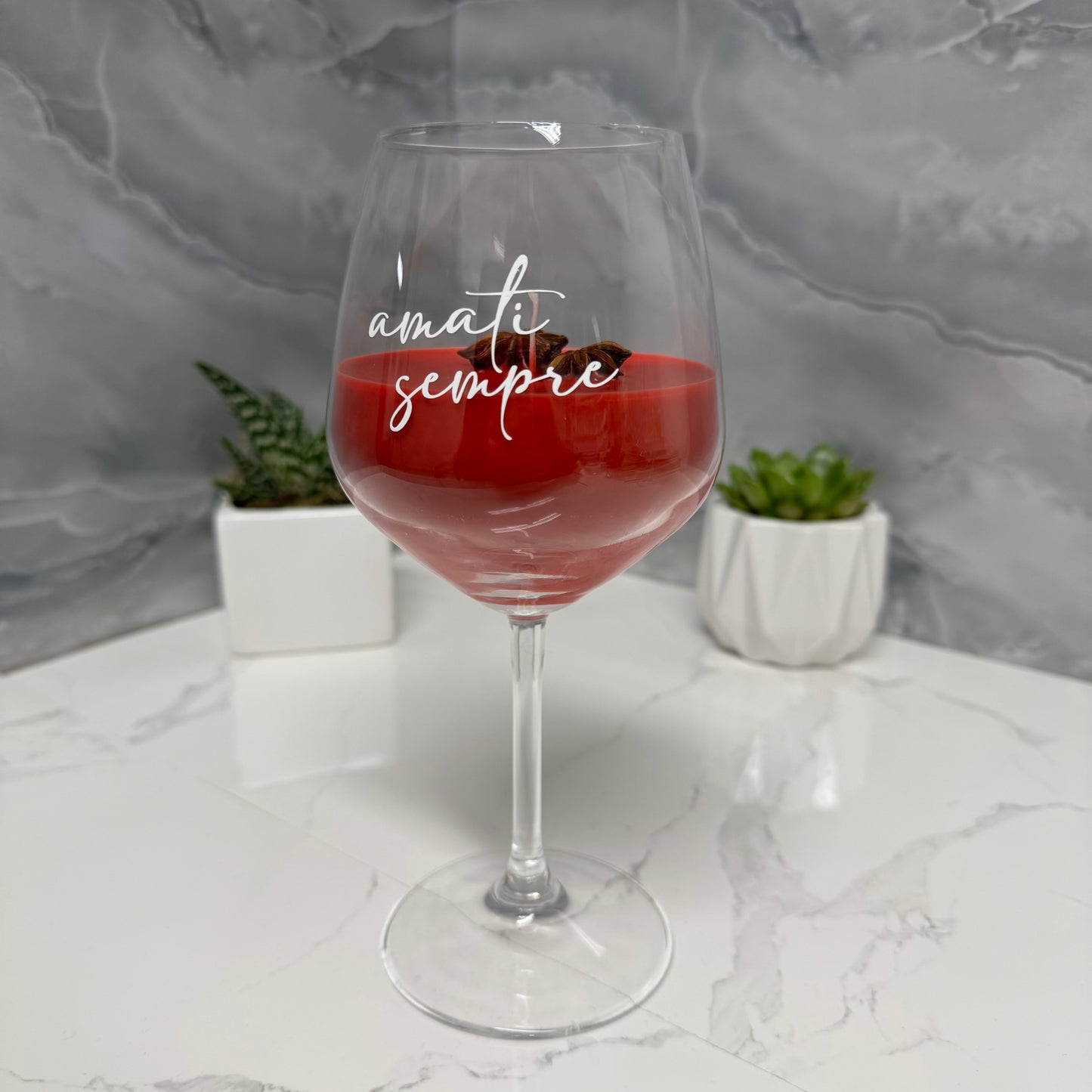 Luminea - Candela Vino Rosso | Idea regalo
