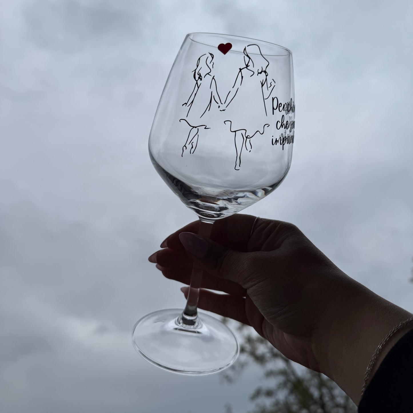 Quello che sono | Calice da vino personalizzato con nome | Idea regalo per la festa della mamma