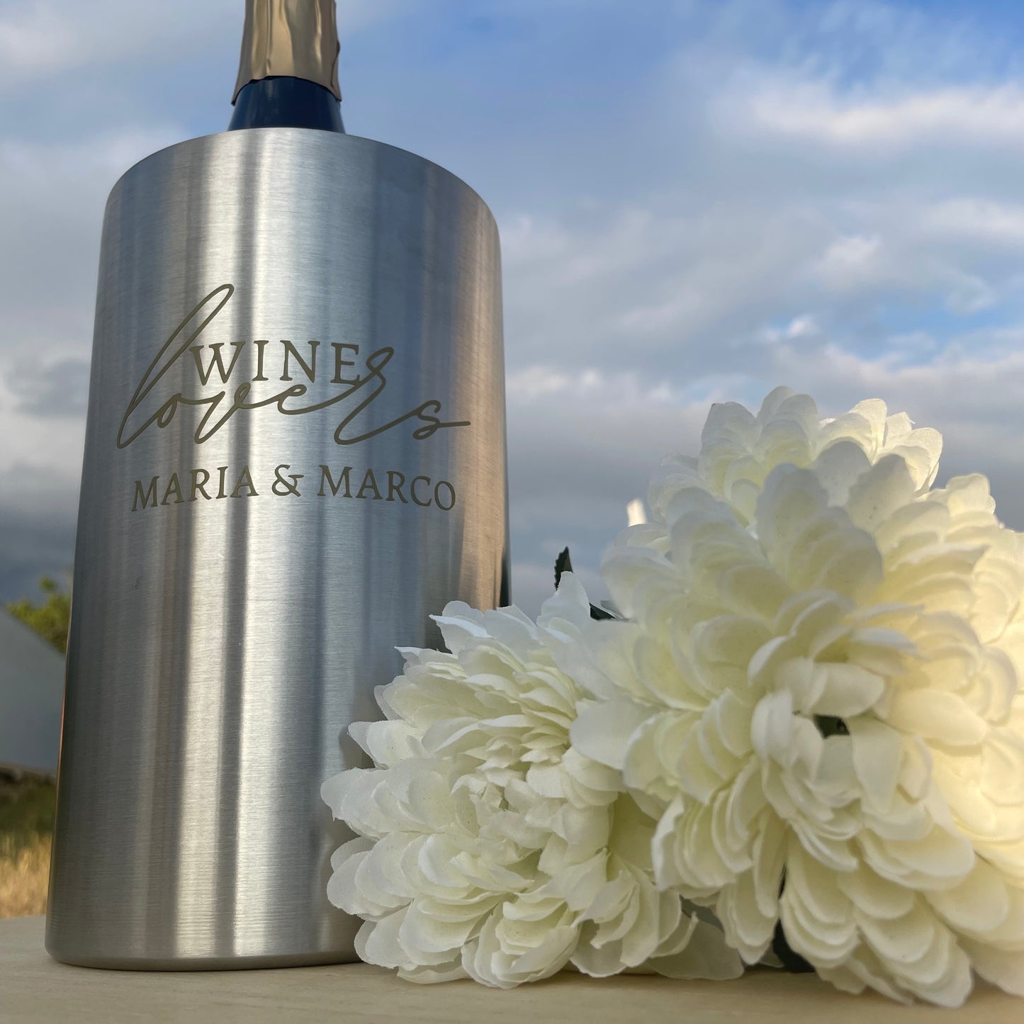 Glacette isotermica in acciaio personalizzata con nomi