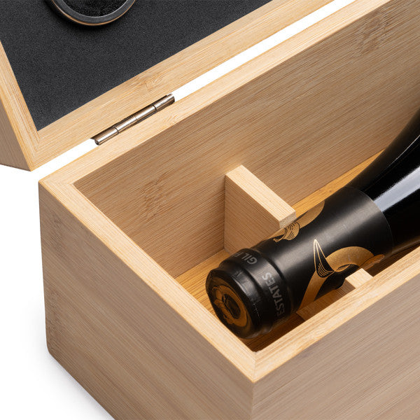 Cofanetto in legno | Vano per bottiglia e accessori vino | Idea regalo