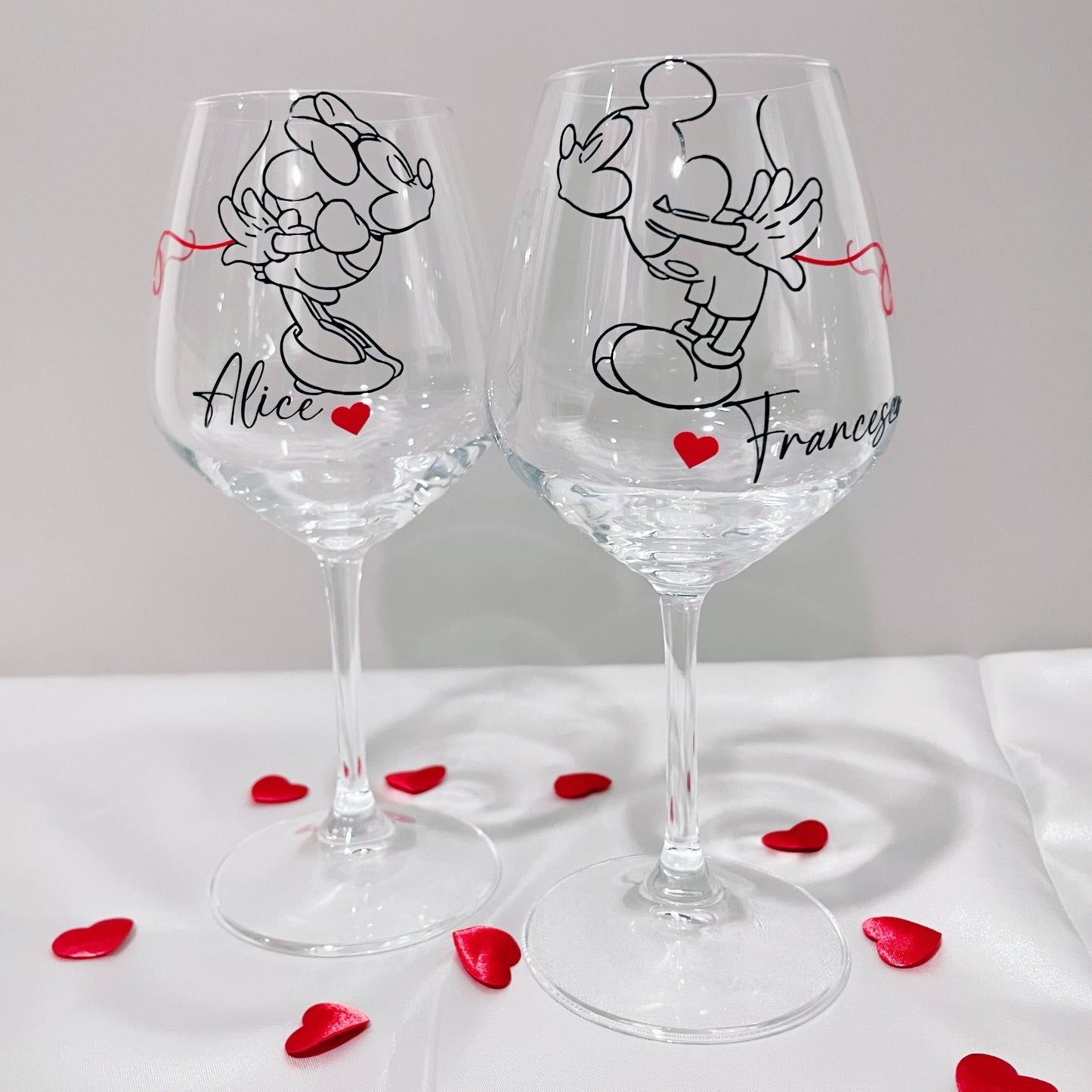 Minnie e Topolino | Amore - Set di calici da vino - 2pz.