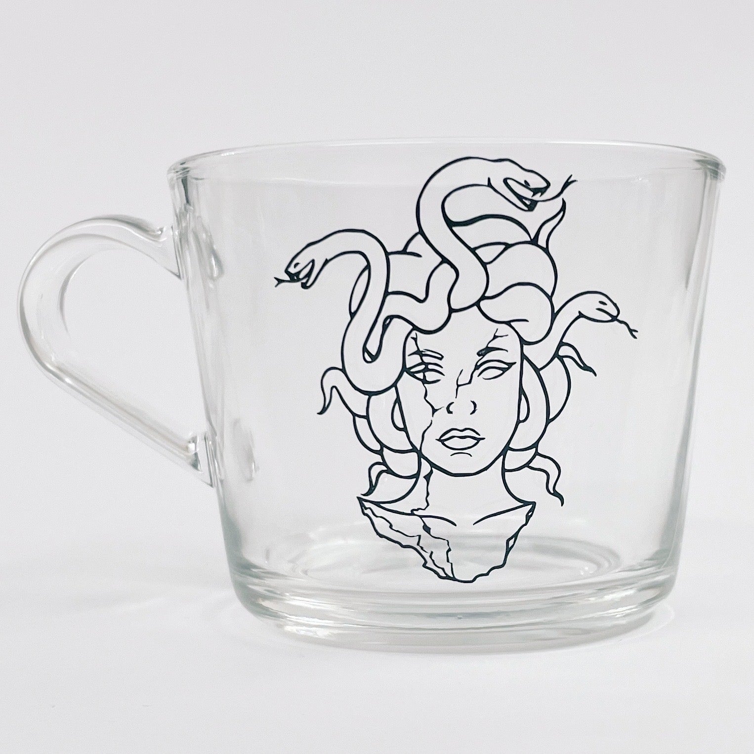 Medusa, Tazza in vetro personalizzata con nome - 1pz.
