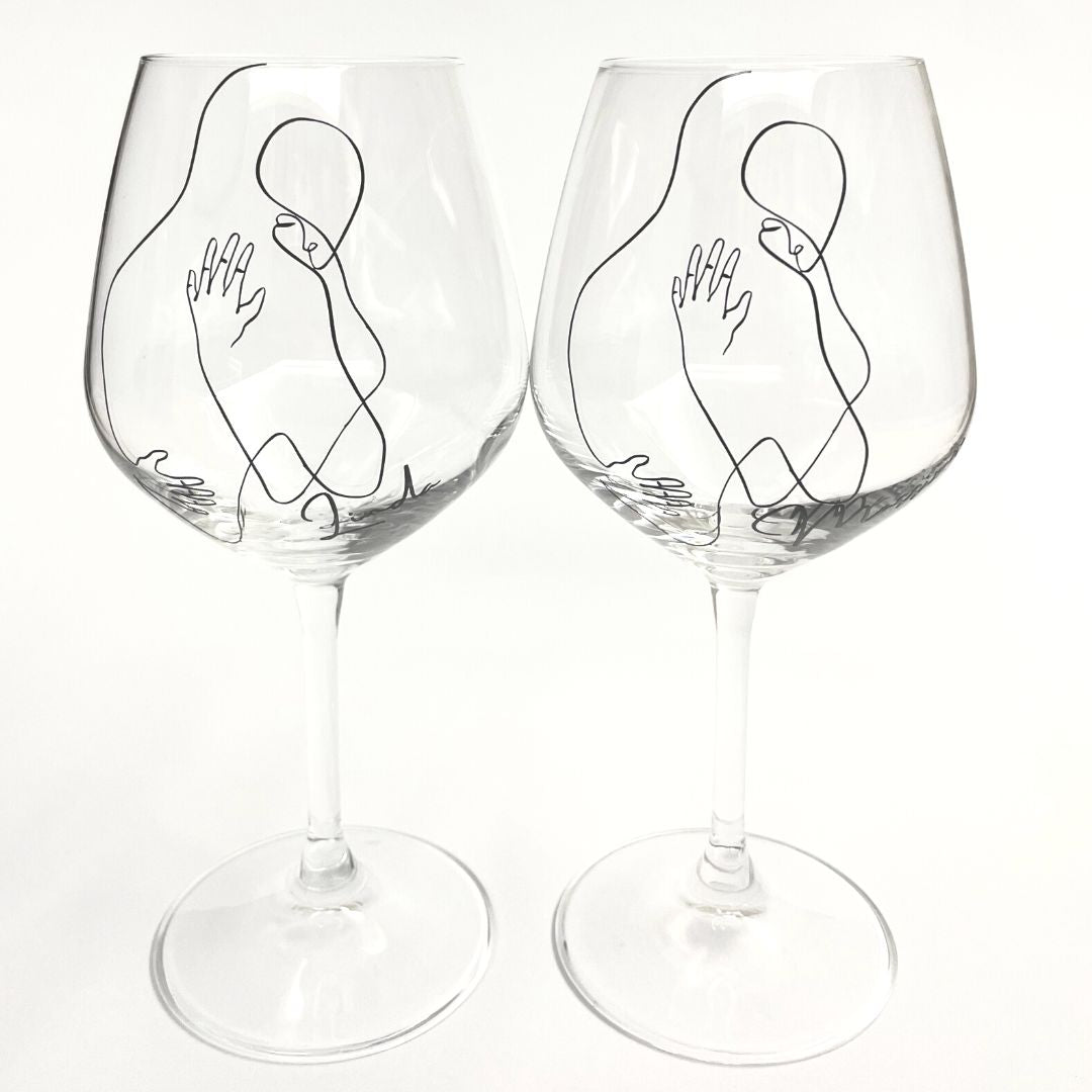 Love, Set di calici da vino personalizzati