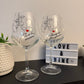 Ti va di amarmi | Set di calici da vino personalizzati con nome | 2pz. | Idea regalo