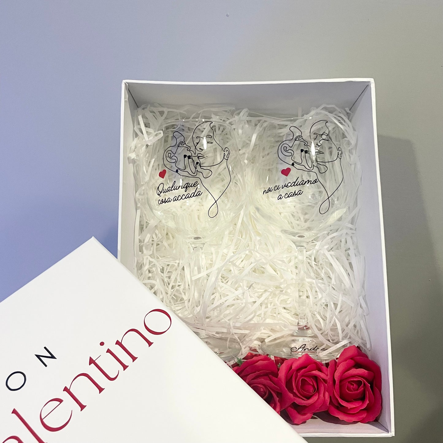 Box San Valentino | Box Regalo per calici con rose | Limited Edition 2