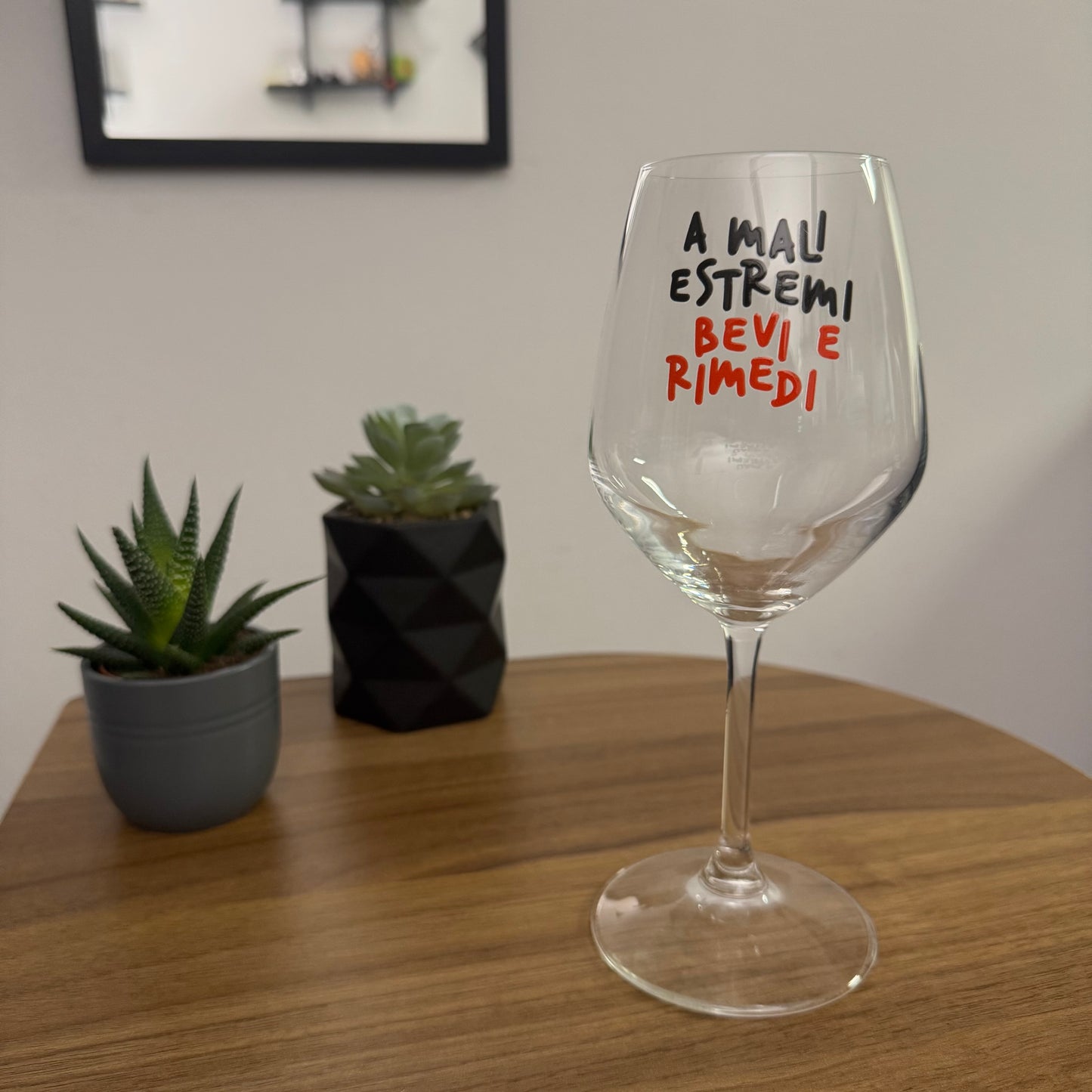 Bevi e rimedi | Calice da vino personalizzato con nome | 1 pz.