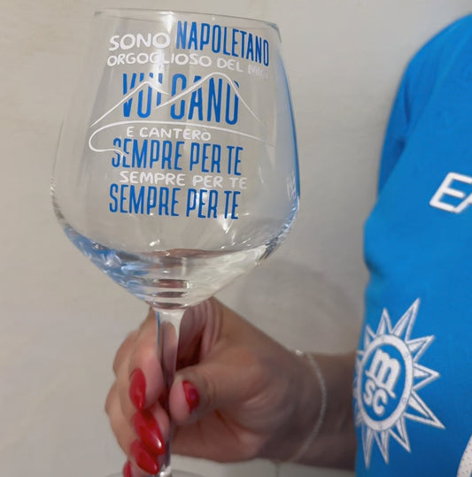 sono Napoletano | Calice da vino personalizzato | Idea regalo