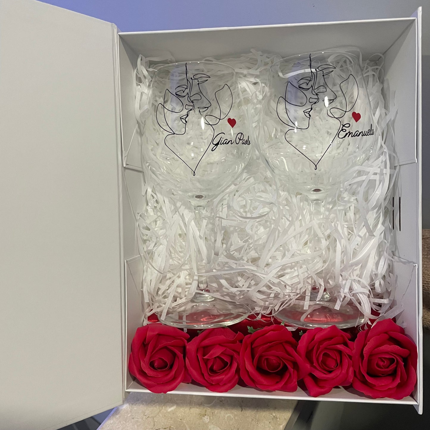 Box San Valentino | Box Regalo per calici con rose | Limited Edition