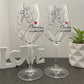 Te in me  | Set di calici da vino personalizzati con nome | 2pz. | Idea regalo