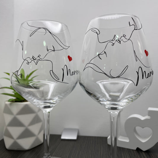 Kiss | Amore - Set di calici da vino - 2pz.