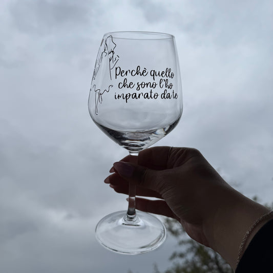 Quello che sono | Calice da vino personalizzato con nome | Idea regalo per la festa della mamma