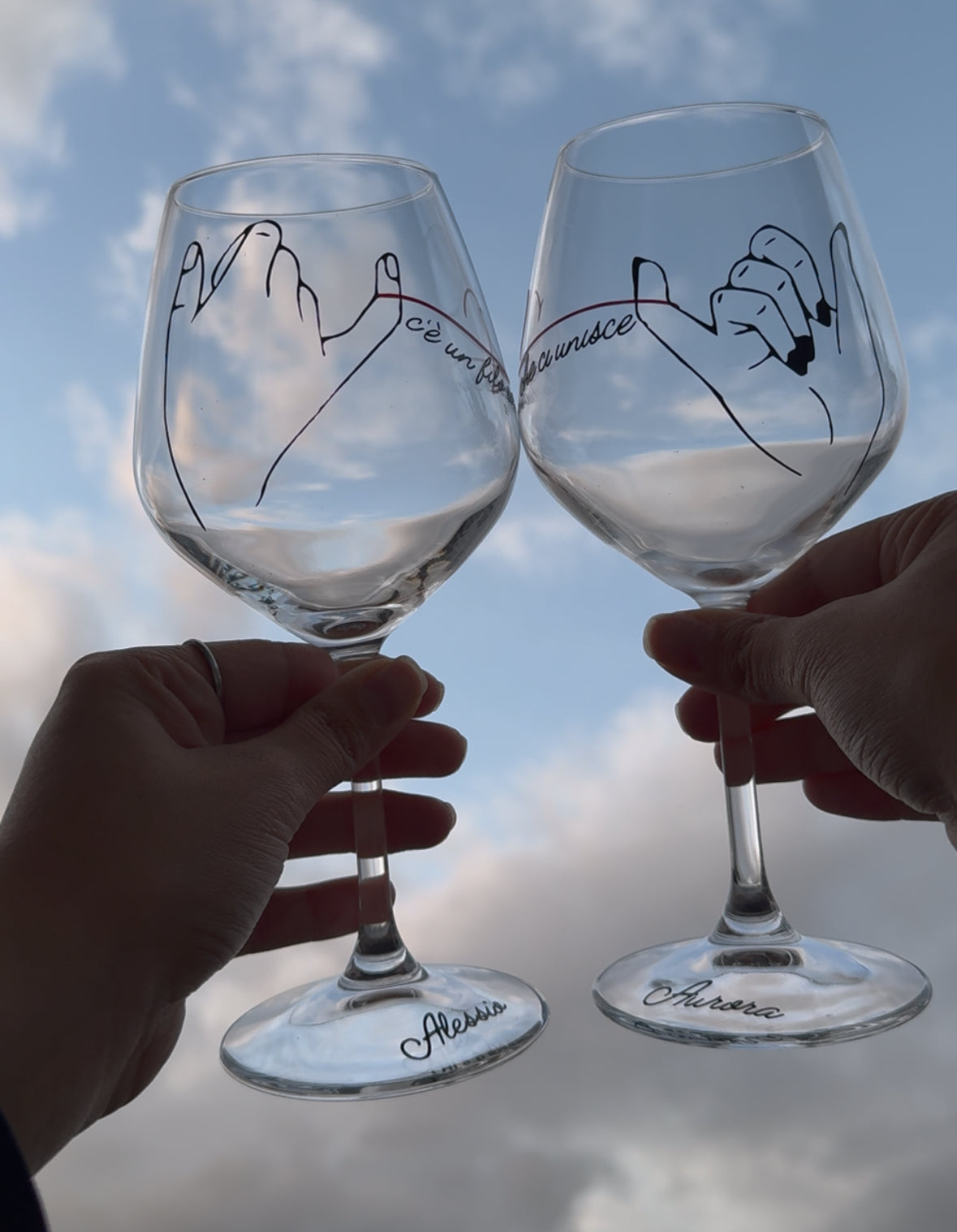 Angolo Del Regalo Amikado - Calice Da Vino Bormioli Rocco 43 Cl Inciso Con Nome E Cassetta In Legno Personalizzata