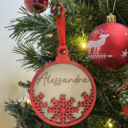 Neve | Pallina di natale personalizzata | Idea Regalo