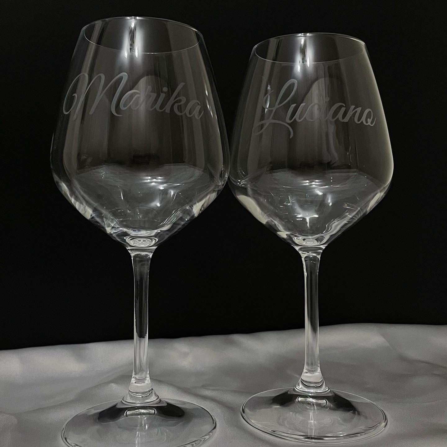 Calice da vino con personalizzazione in acidatura | Idea regalo | 1pz.