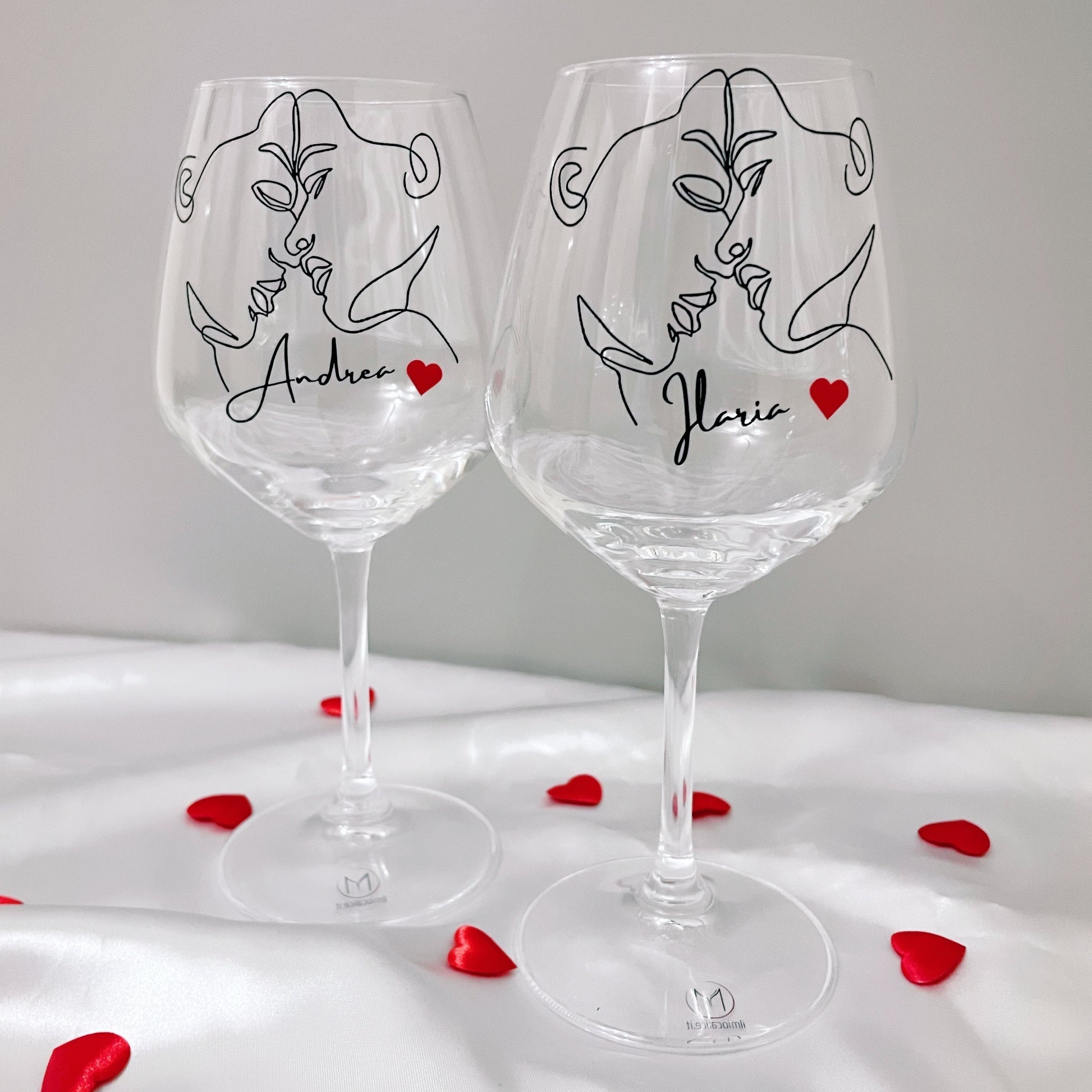 Love, Set di calici da vino personalizzati