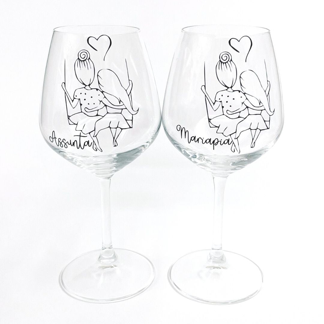 Altalena | Amicizia - Set di calici da vino - 2pz.